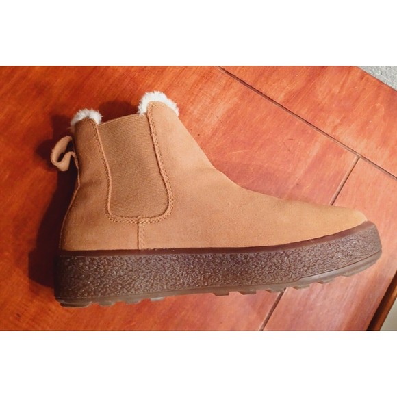 MADEWELL The Toasty Leather Upper Faux Fur Lined Chelsea Boots Sz 9*Runs Big(10) - Picture 7 of 13